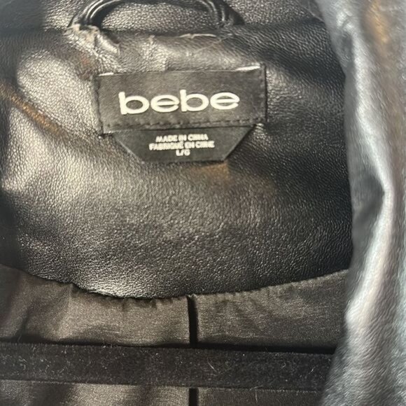 🖤✨ Bebe Leather Moto Jacket - Size Large - - Picture 2 of 7
